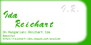 ida reichart business card